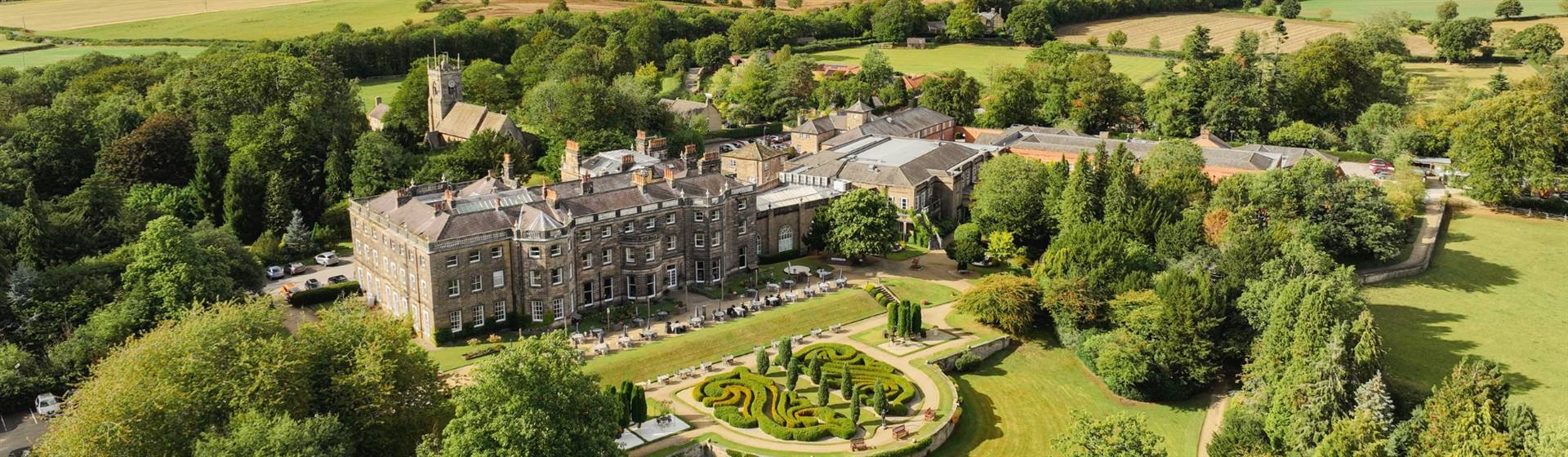 Skipton Castle Aerial View